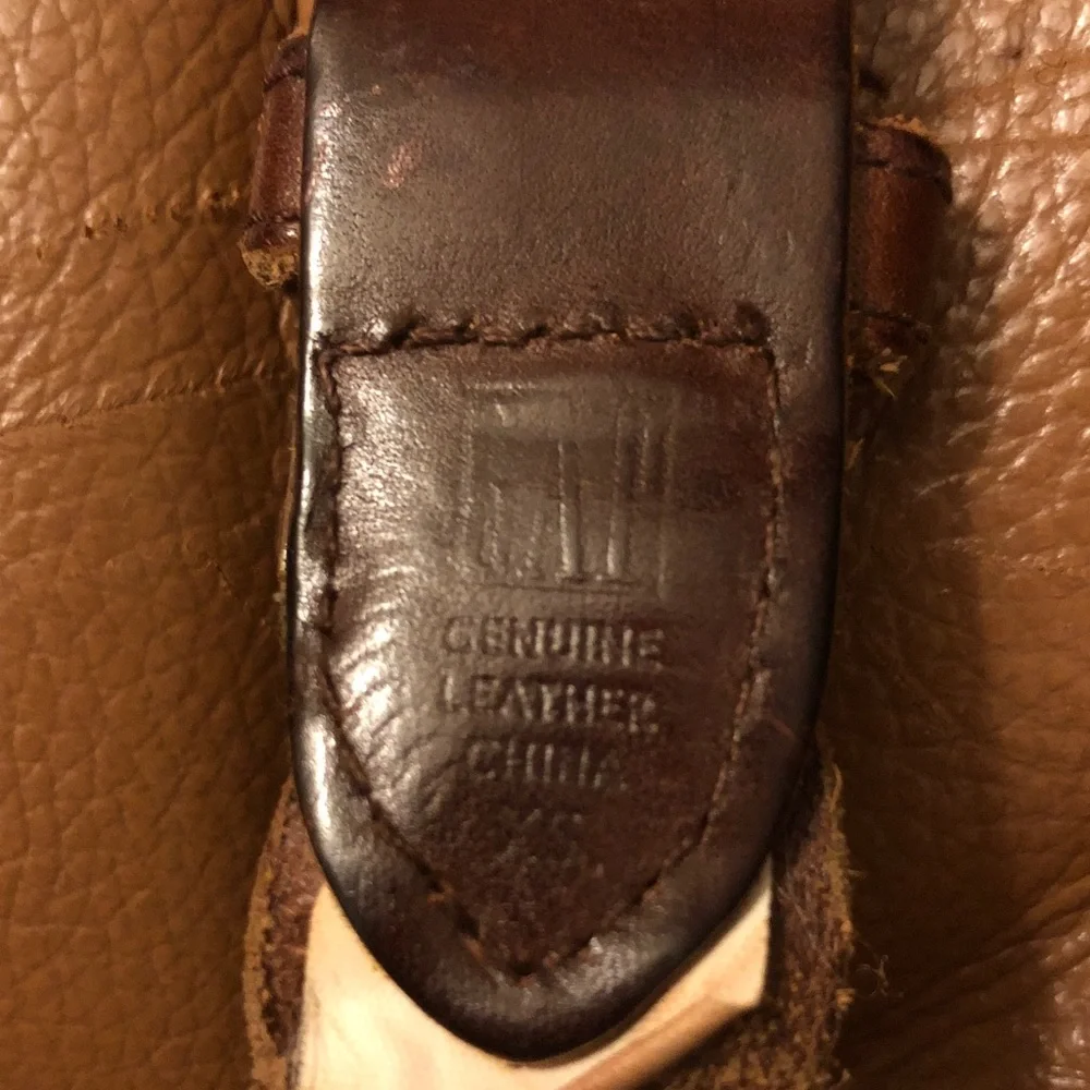 Gap Women's Braided Genuine Leather Belt Solid Brass Buckle XS
